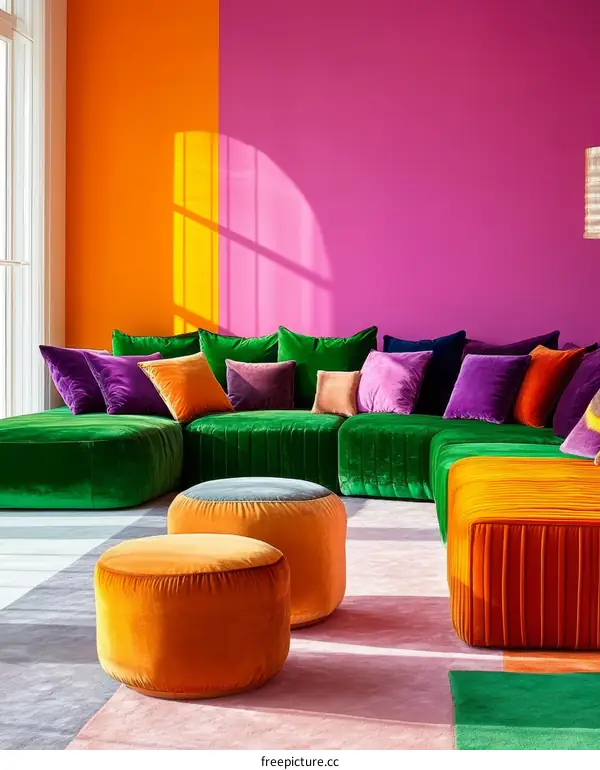 Colorful Modern Living Room Design