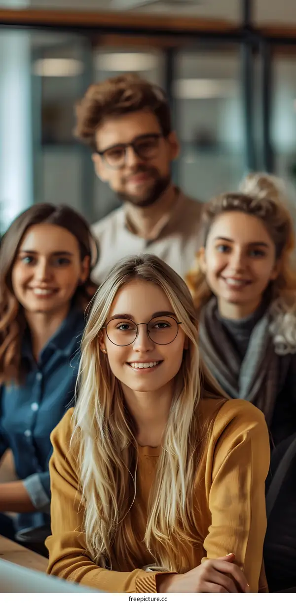portrait of a group of young business people