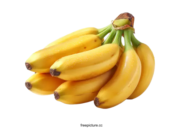 [Transparent Background PNG]Fresh Bunch of Bananas Close-up