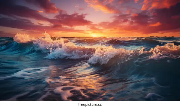 Epic Sunset Waves