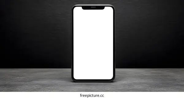 Black Background Smartphone Mockup