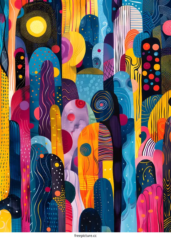 Abstract Colorful Geometric Pattern Artwork