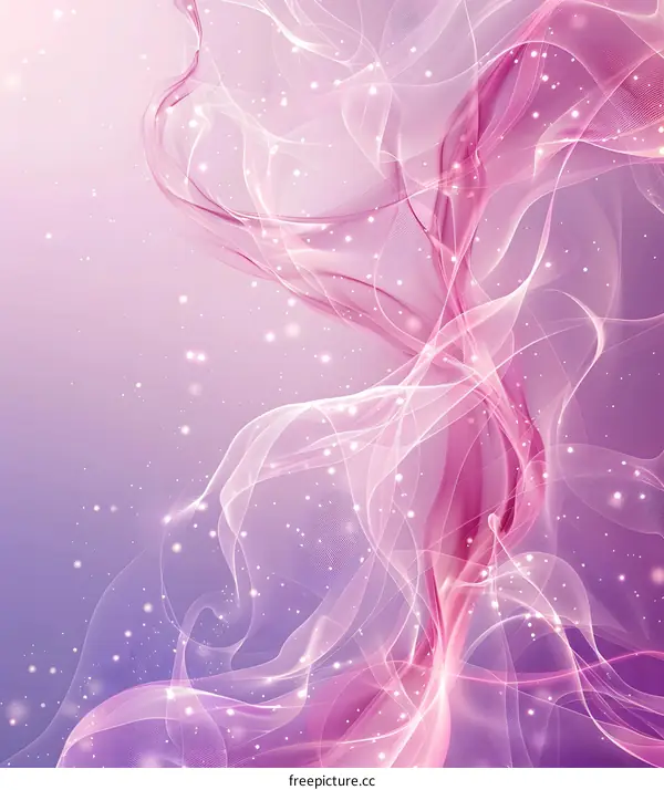 Dreamy purple silk-like waves glowing