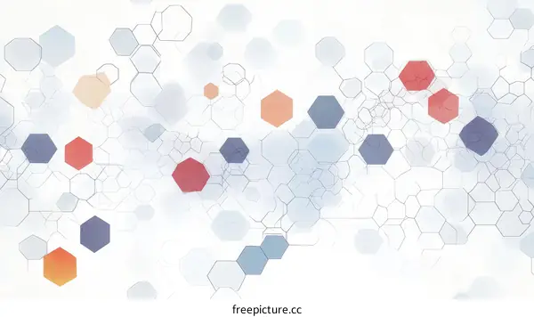 Abstract Hexagonal Molecular Structure Background