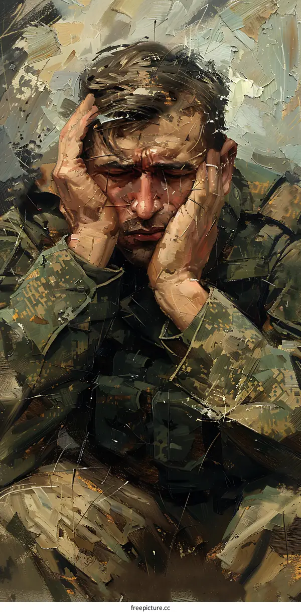 Portrait of a Soldier in Camo