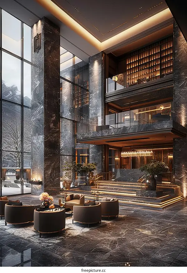 Luxury Modern Hotel Lobby Interior Design