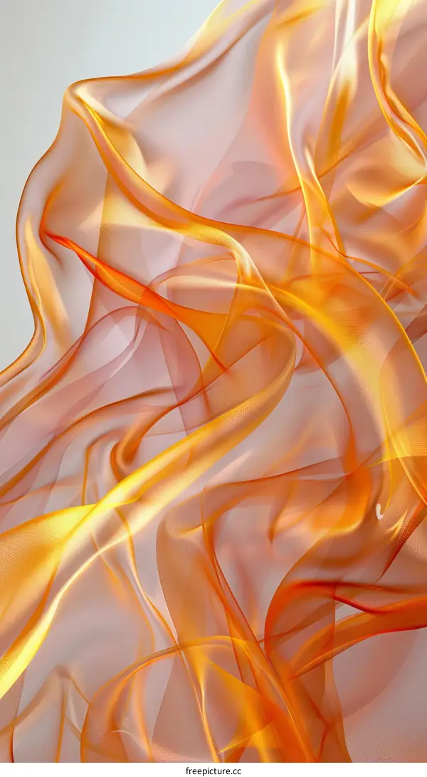 Abstract Orange Flowing Background with Gradient and Texture