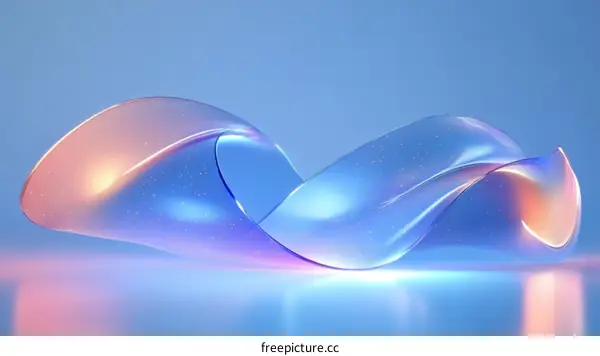 Abstract Colorful Glass Wave Design