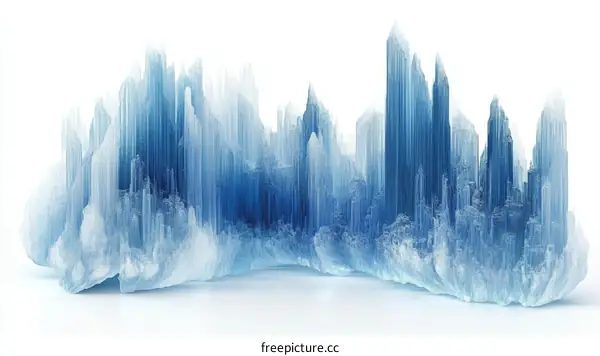 Ice Cityscape Abstract Art Piece