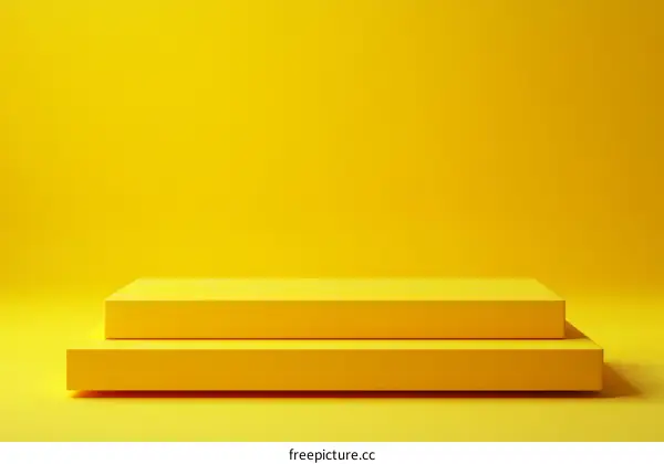 Yellow Geometric Product Display Stage