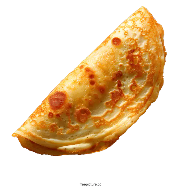 [Transparent Background PNG]A folded pancake on a white background