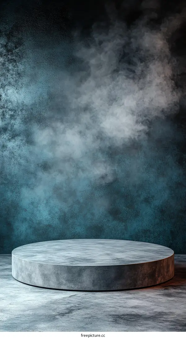 Abstract Concrete Product Display Stand Illustration