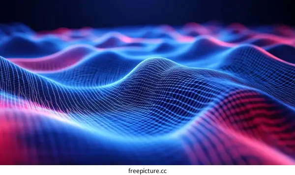 Abstract Digital Wave Pattern Design