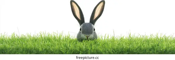 Easter Bunny in the Grass  Peaceful Spring Scene