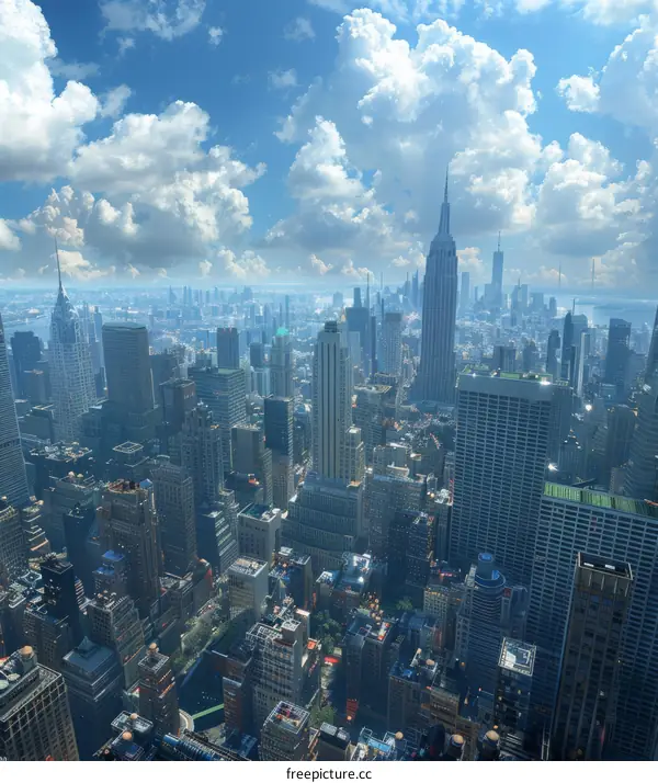 New York City Skyline with Iconic Empire State Building