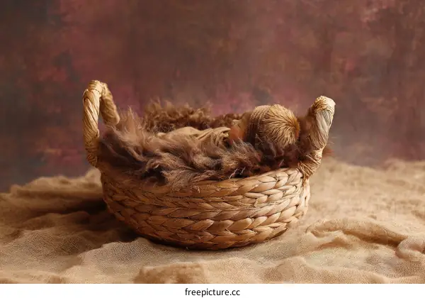 Baby Basket Photography Prop with Newborn
