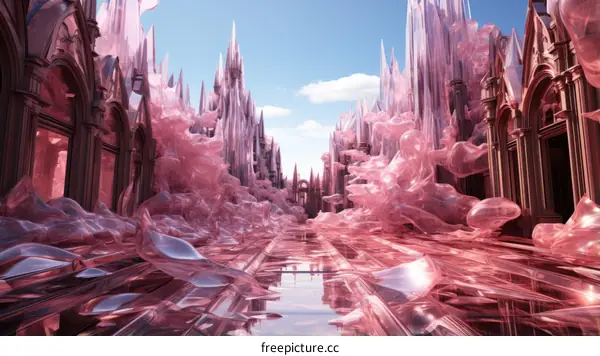 Pink Jelly Cityscape