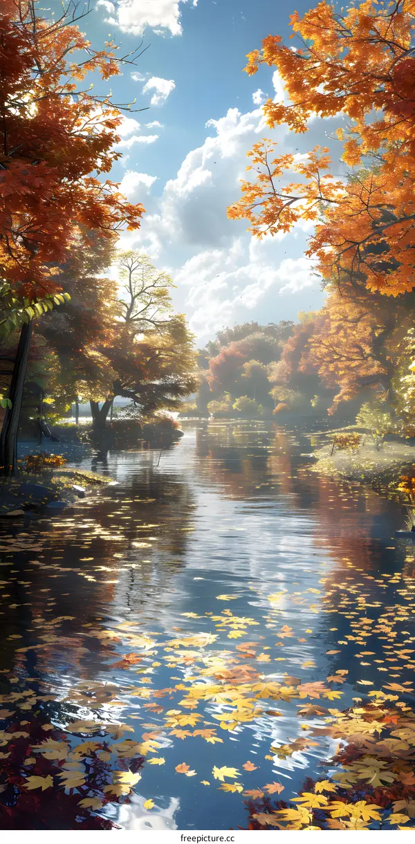 Autumn River Landscape