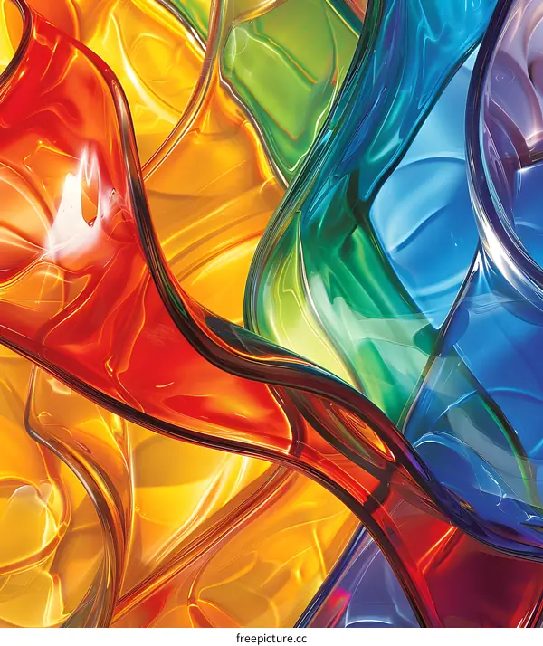 Abstract Colorful Glass Design
