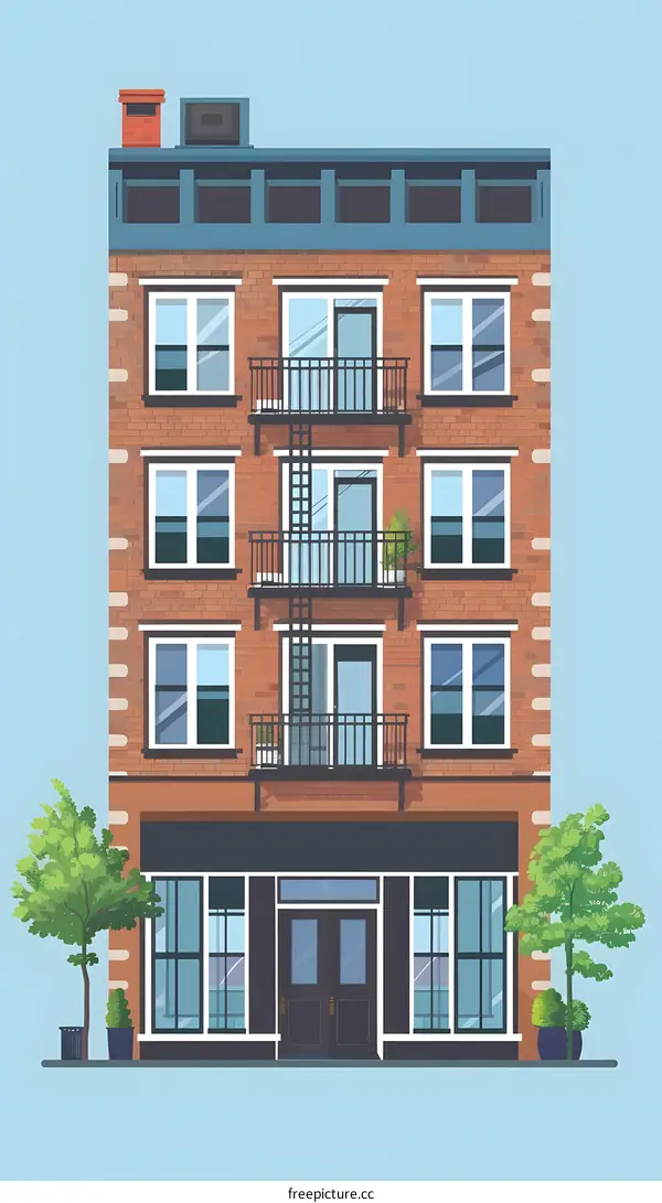 Brick Building With Storefront