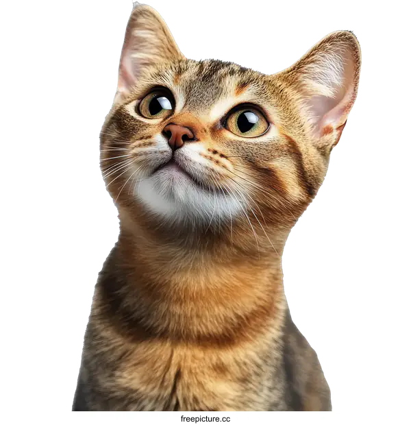 [Transparent Background PNG]Close Up Portrait of a Curious Kitten