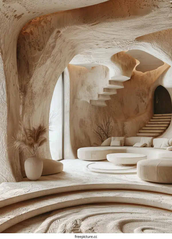 Modern Organic Living Room Interior Design