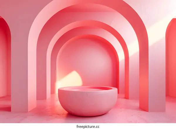 Elegant Abstract Background with Pink Geometric Shapes