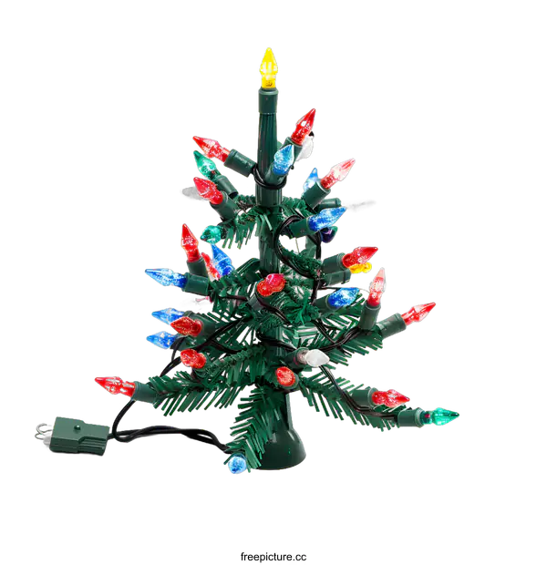 [Transparent Background PNG]Small Christmas Tree with Colorful Lights