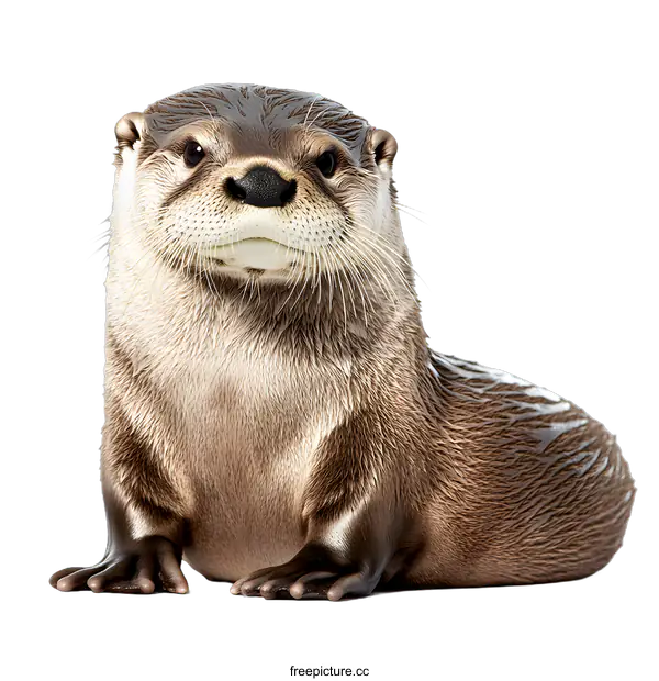 [Transparent Background PNG]Close Up Of River Otter Looking At The Camera