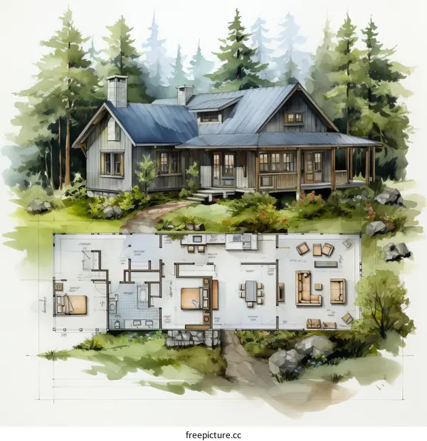 Modern Farmhouse Design in Picturesque Natural Setting