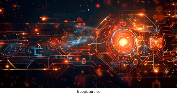 Abstract Digital Circuitry Background