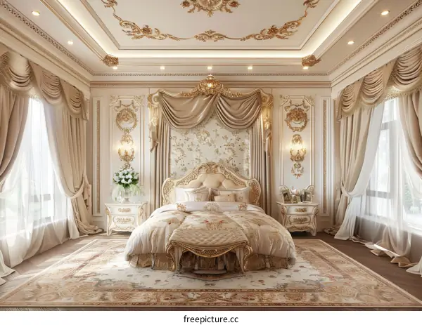 Luxurious Neoclassical Bedroom Interior