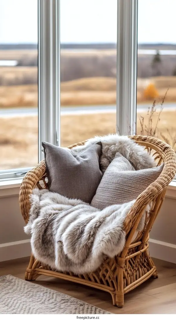 Cozy Corner Armchair with Scenic View