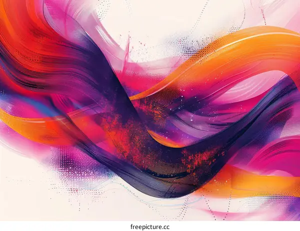 Abstract Colorful Flowing Lines Art