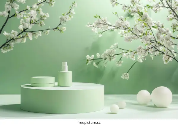 Spring Beauty Cosmetic Product Display