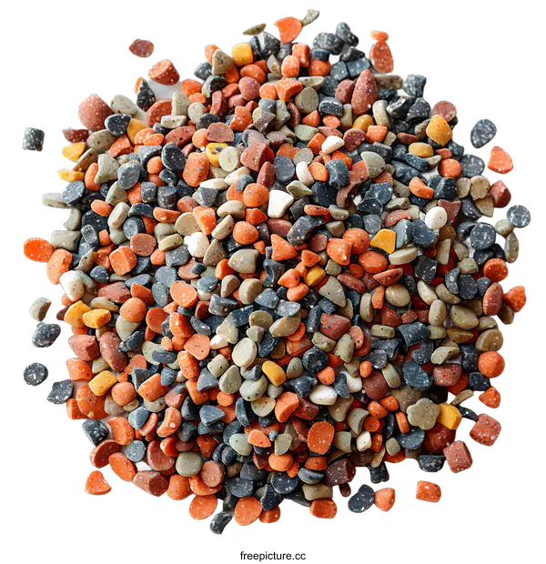 [Transparent Background PNG]colorful pebbles on white background