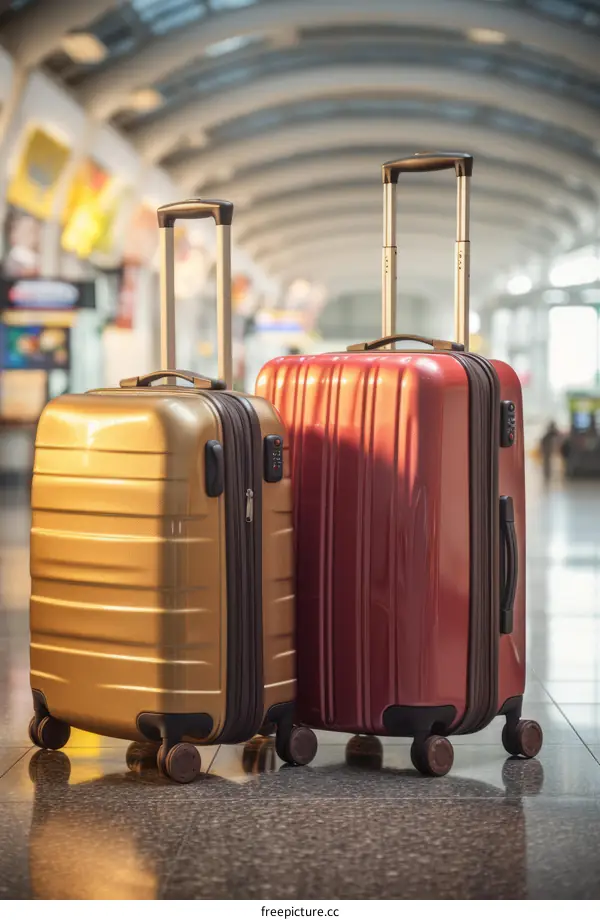 Two Suitcases Ready for Travel