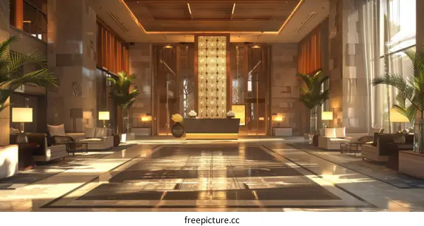 Modern and Luxurious Hotel Lobby Interior Design