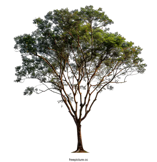 [Transparent Background PNG]Green Tree Isolated On White Background