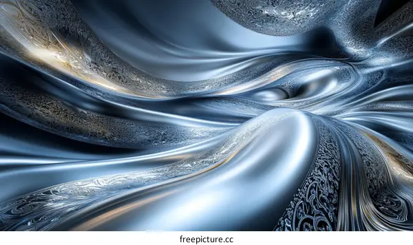 Abstract Metallic Flowing Design