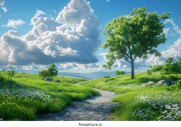 Peaceful Countryside Path