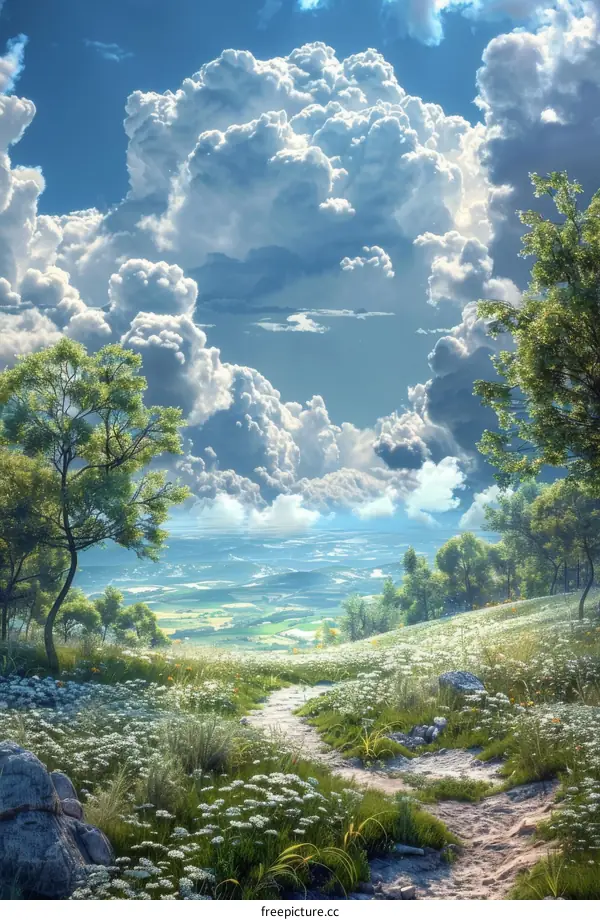 Springtime Countryside Path