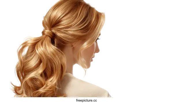 [Transparent Background PNG]Blonde Woman with Beautiful Hair Style