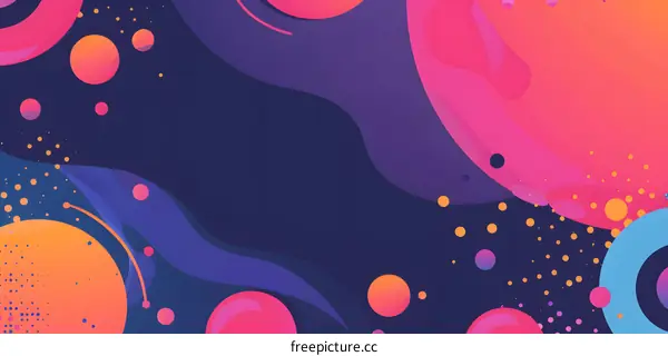 Abstract Geometric Background with Colorful Shapes