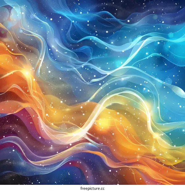 Colorful Nebula in the Vastness of Space