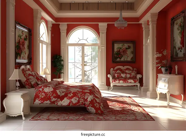 European-style luxury bedroom