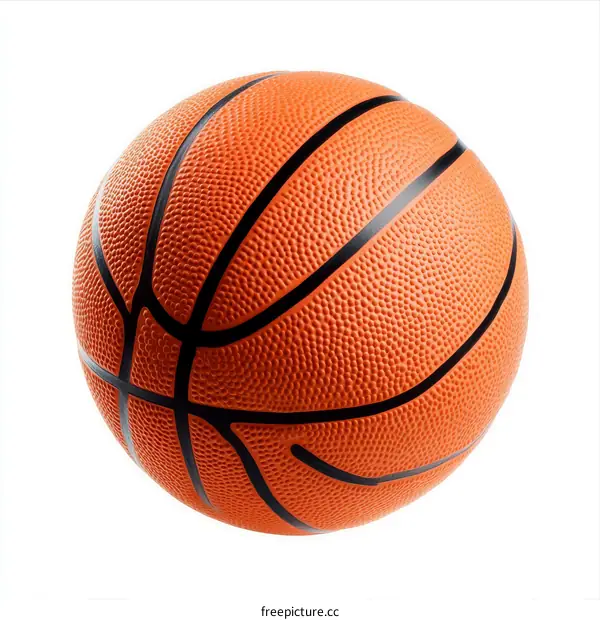 Orange Basketball Isolated on White Background