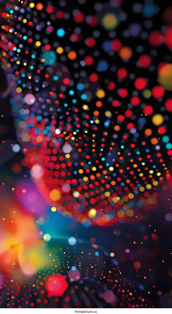Abstract Background with Colorful Bokeh Lights