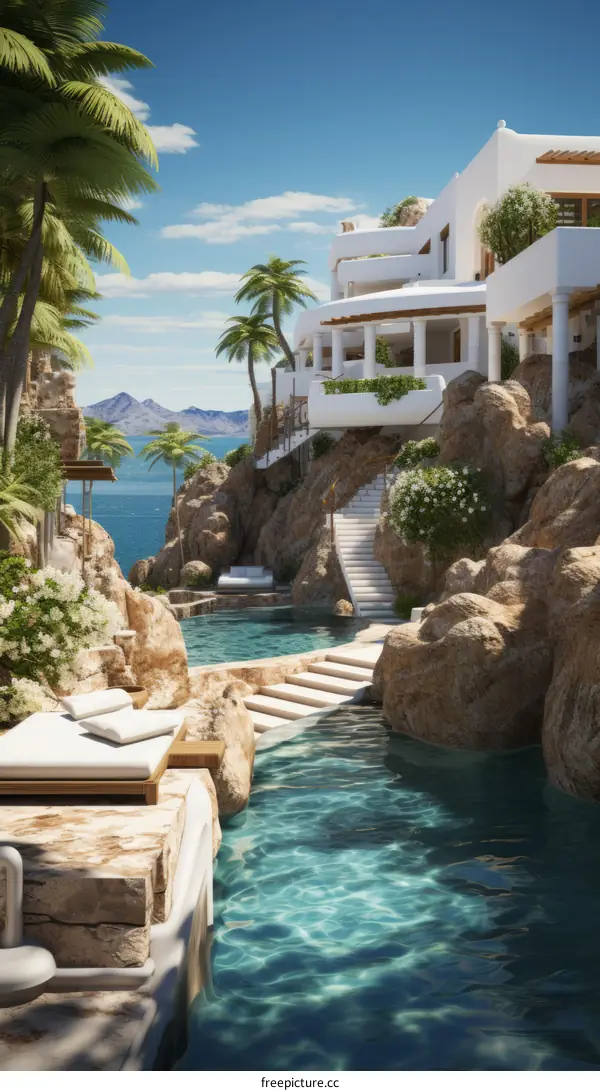 Modern Cliffside Villa with Infinity Pool and Ocean Views