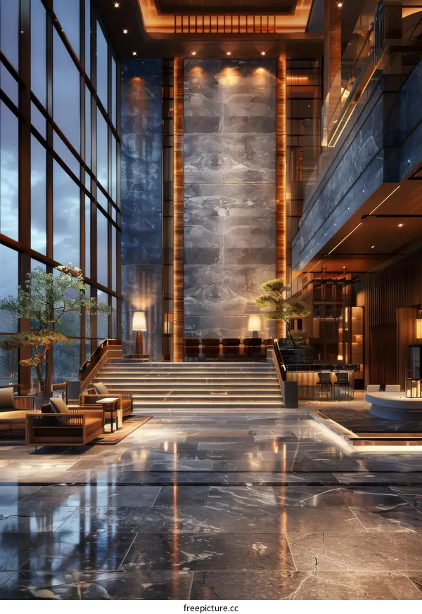 Modern Elegant Lobby Interior Design